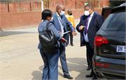 Deputy Minister David Mahlobo arrives at the IBTC, Roodeplaat Dam